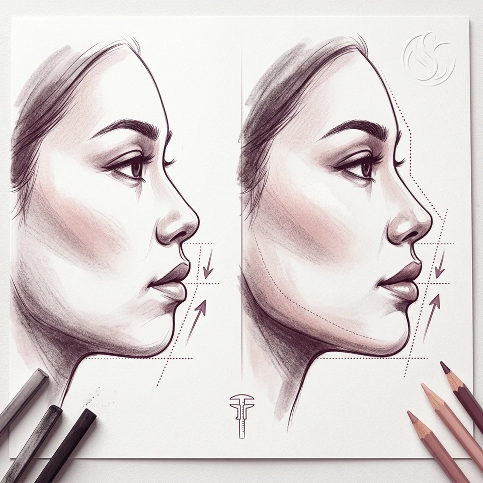 Chin augmentation balance